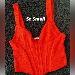 Zara red corset